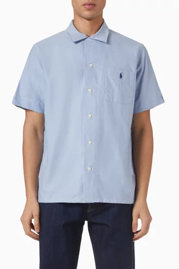 Oxford Camp Collar Shirt in Cotton