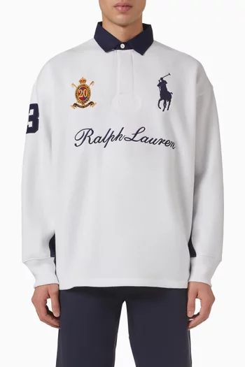 سويت شيرت بشعار لاعب البولو على الحصان الكبير للاحتفال بالذكرى العشرين