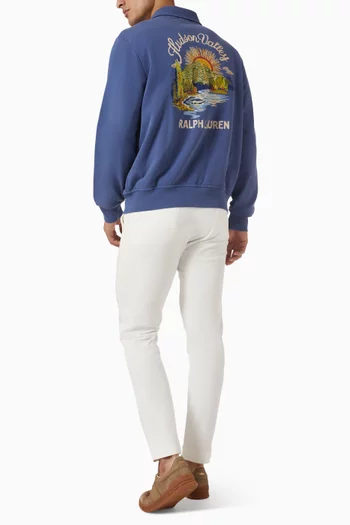 سويت شيرت بيسبول بطبعة قطن