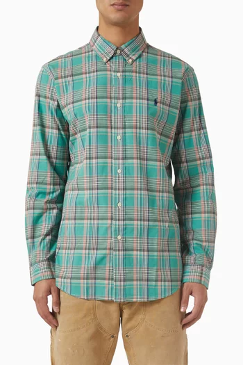 Check Shirt in Cotton Poplin