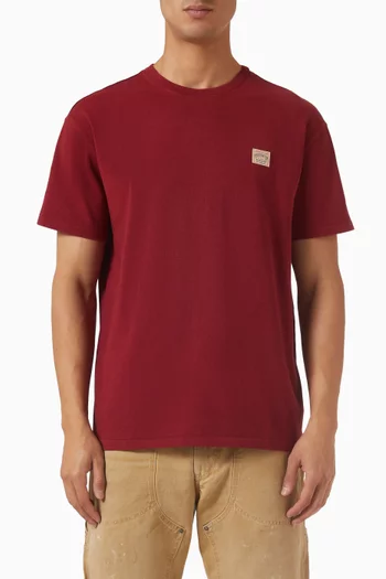 Logo Label T-shirt in Cotton