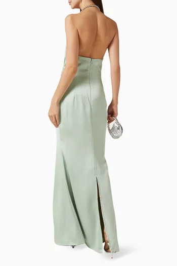 Izabella Maxi Dress in Satin