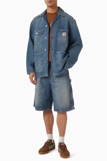 OG Aden Double Knee Shorts in Denim
