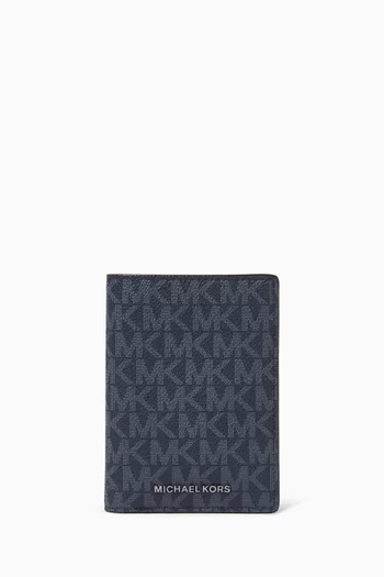 Hudson Signature Logo Folio Card Case in Canvas