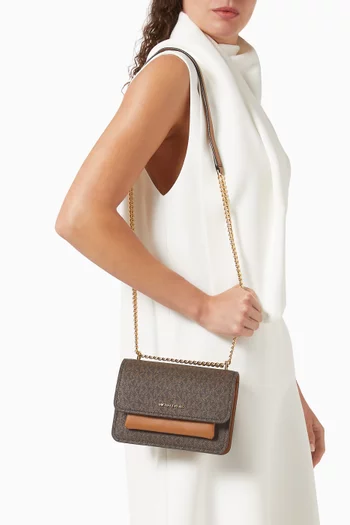 Small Claire Crossbody Bag in Logo Canvas