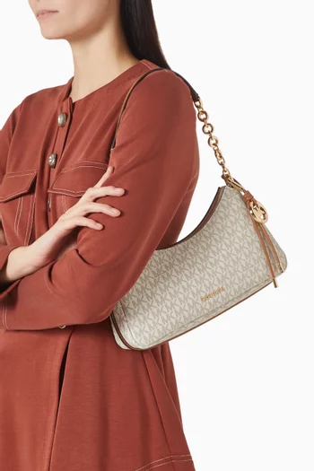 Nolita Shoulder Bag in Signature Logo Canvas