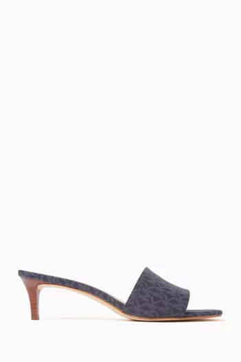 Elyse 50 Mule Sandals in Logo Canvas