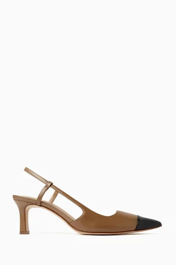 Alora 60 Slingback Pumps in Leather