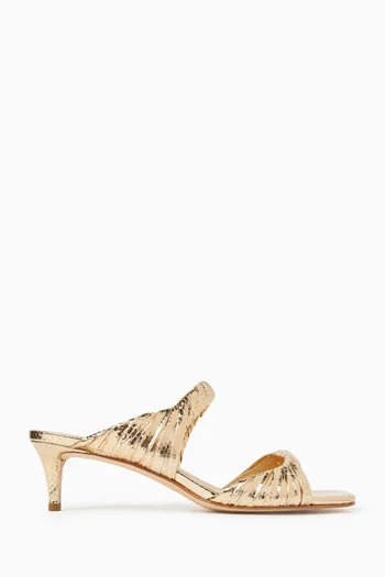 Kiana 40 Sandals in Metallic Leather