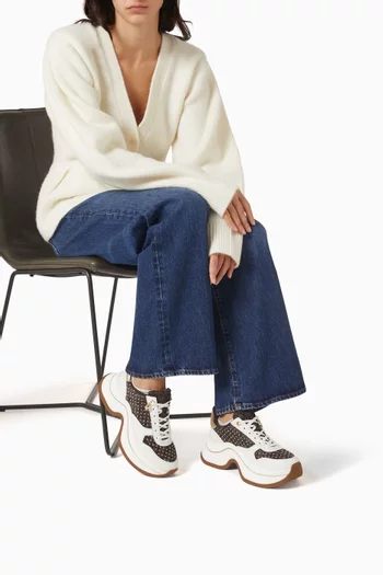 Arla Platform Sneakers in Logo Canvas