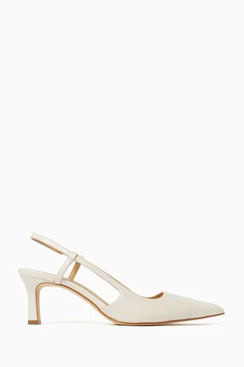 Alora 60 Slingback Pumps in Leather