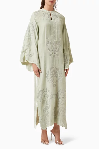Embroidered Kaftan in Velvet