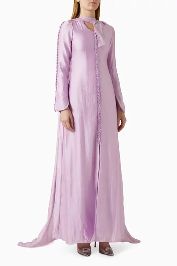 فستان ستارليت بكاب وتطريزات