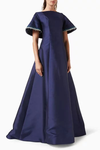 فستان سهرة ايلم مزين بتطريزات بالخرز