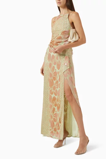 Ventura Printed Skirt in Viscose Blend