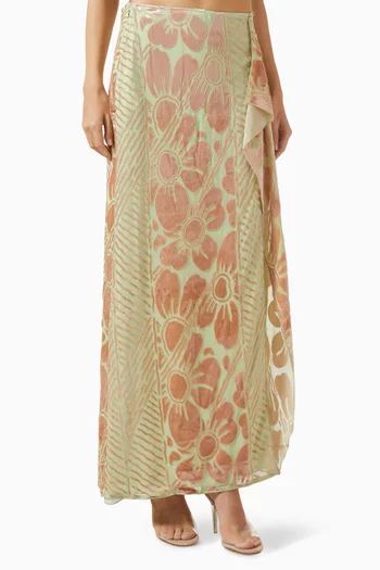 Ventura Printed Skirt in Viscose Blend