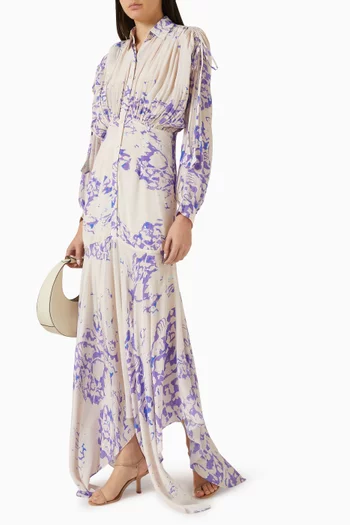 فستان بنمط قميص بكشكش