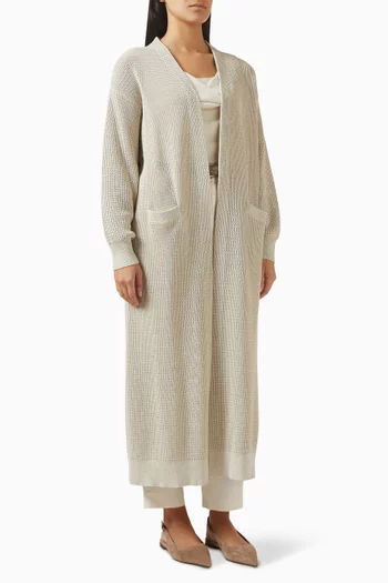 Sparkling Net Cardigan in Cotton Blend