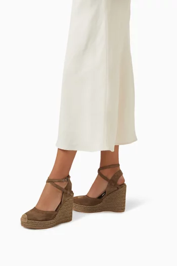 Espadrille Wedge Sandals in Suede