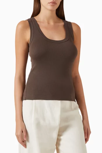 Ribbed Tank Top in Jersey