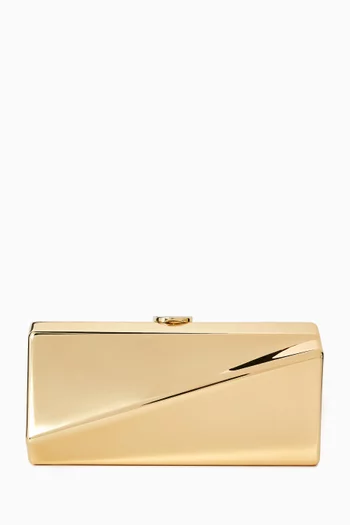 Ripple Clutch Bag in Gold-tone Metal