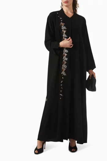 3D Bead-embellished Abaya