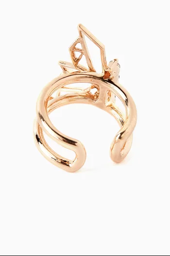 Butterflies Ruby Single Ear Cuff in 18kt Gold