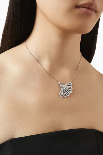 Fanfare Symphony Diamond Necklace in 18kt White Gold