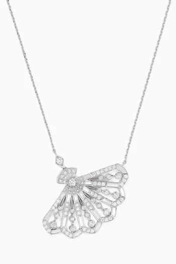 Fanfare Symphony Diamond Necklace in 18kt White Gold