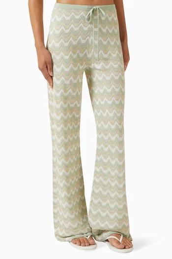 بنطال فيورا منسوج من مزيج فيسكوز