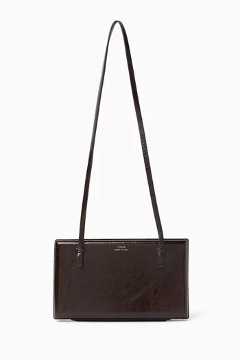 Cocktail Shoulder Bag in Crinkled Leather