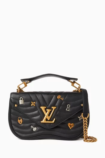 Quilted Love Lock New Wave Chain MM Bag in Leather