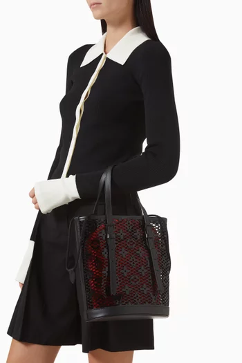 Monogram Lace Bucket PM Bag