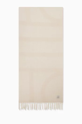 Monogram Scarf in Jacquard Wool