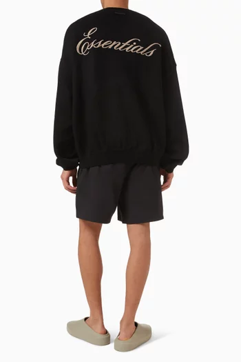 سترة بنسيج متشابك وفتحة رقبة مستديرة