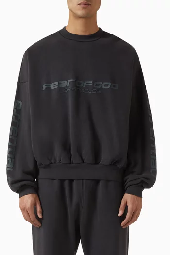 سويت شيرت قصير بطبعة Los Angeles صوف ثقيل