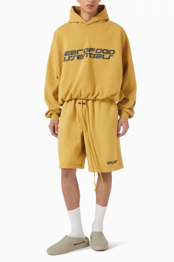 كنزة بغطاء رأس فضفاضة وقصيرة صوف ثقيل