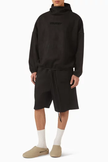 كنزة بغطاء رأس بتصميم عصري صوف بملمس شمواه