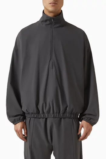 Half Zip Track Jacket in Tech Nylon