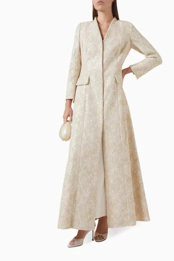 Jacquard Coat Abaya