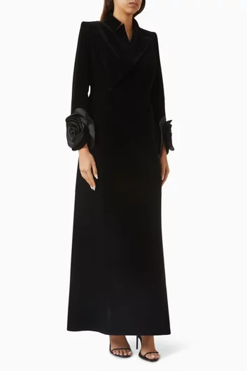 Structured Abaya in Velvet