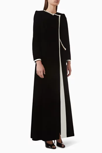 Pearl-trim Abaya