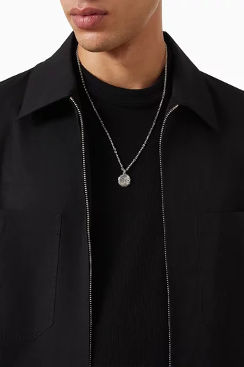 Shield Necklace in Sterling Silver