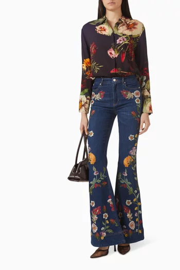 بنطال جينز بيوتفل بخصر مرتفع دينم