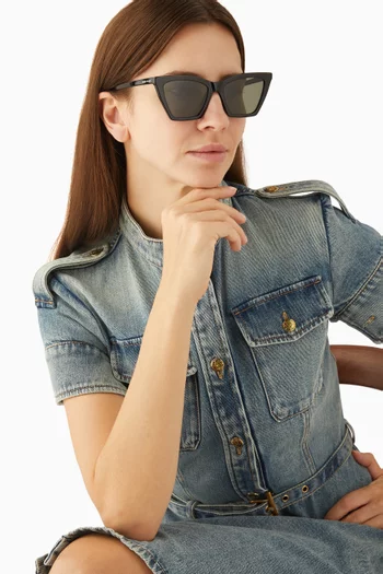 Cat-eye Sunglasses in Recycled Acetate