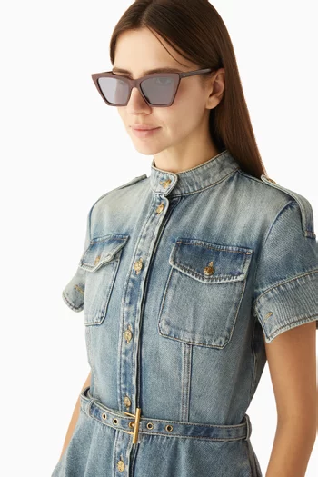 Cat-eye Sunglasses in Recycled Acetate