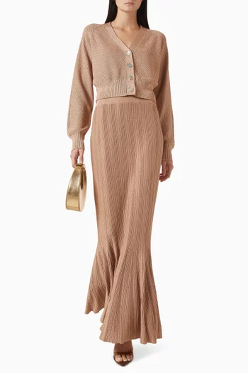 طقم كارديغان وتنورة اليسيا