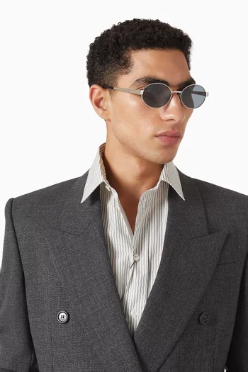 Oval Sunglasses in Metal