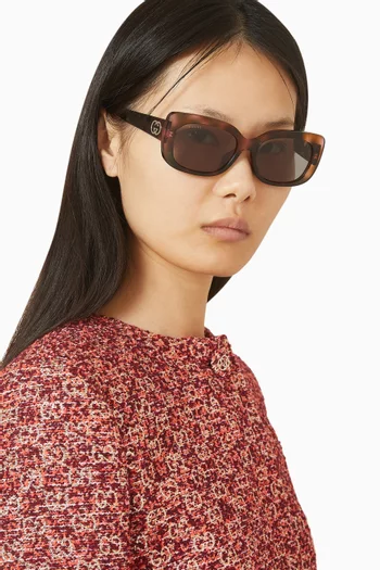 Rectangular Sunglasses in Acetate