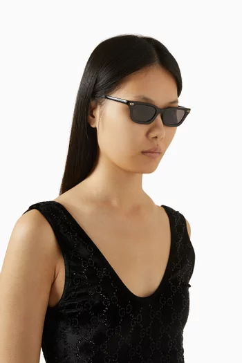 Rectangular Sunglasses in Acetate